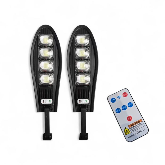 Lampa Solara LED Exterior Set 2 Buc, 200W, 4 Module Led,