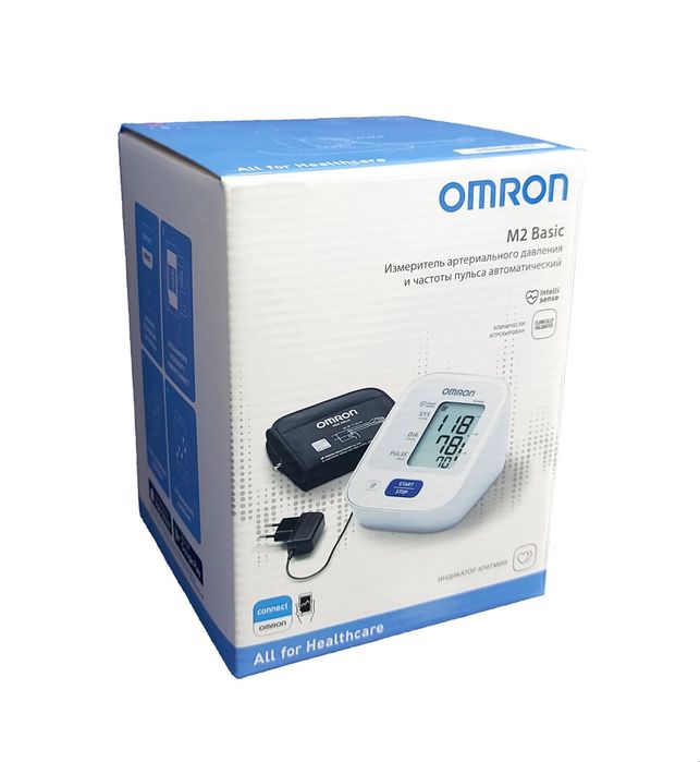 Тонометр Omron M2 Basic с адаптером, манжет 42 см