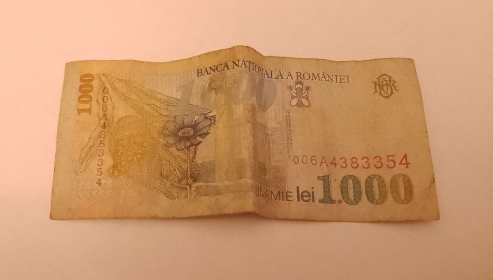 Bancnota 1000 lei 1998 seria 006A