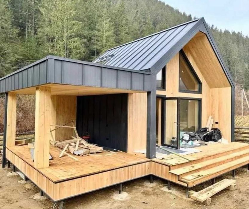 Cabane tip casa sau Aframe la cheie