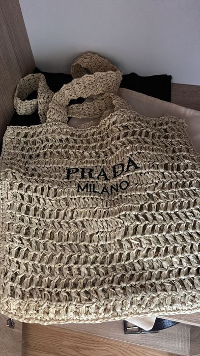 Geantă de plajă rafie Pr ada