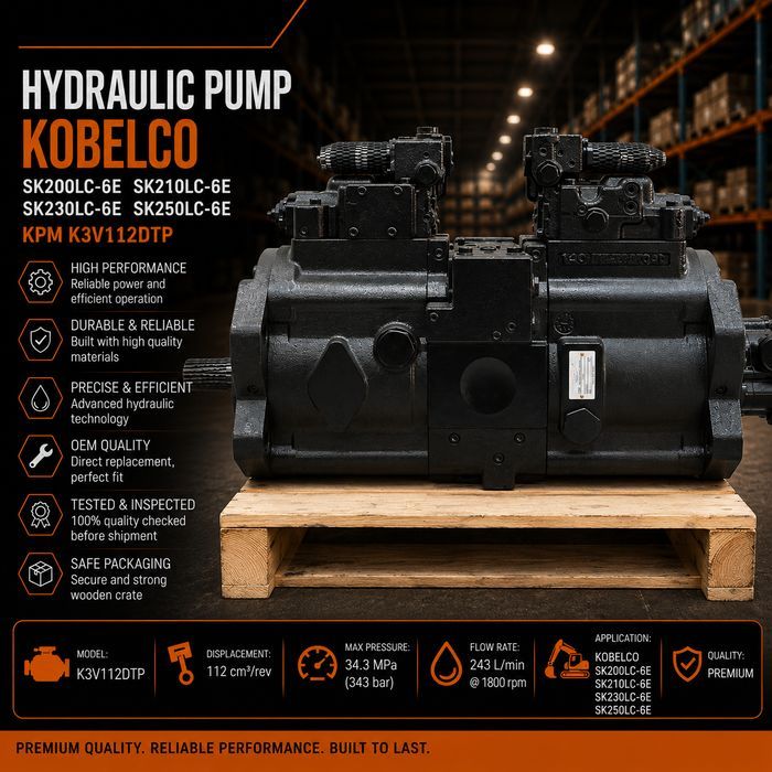 Гидронасос K3V112DTP для Kobelco SK200-6E