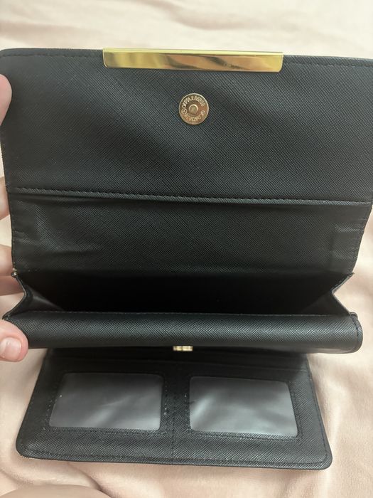 Burberry check flap wallet