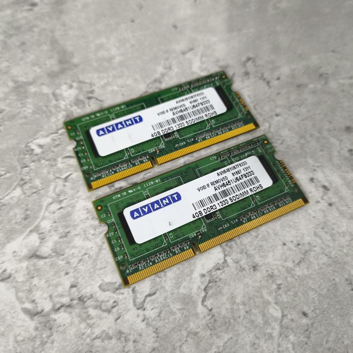 DDR3 1333mhz 4GB So-Dimm Avant (27шт)