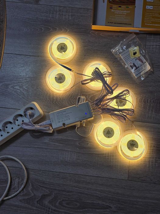 Bandă LED COB Lichaser 12V, Alb Cald, 6×2m, dimmer touch