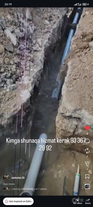 Beton buzish, kesish, teshish va transheya qazish xizmati