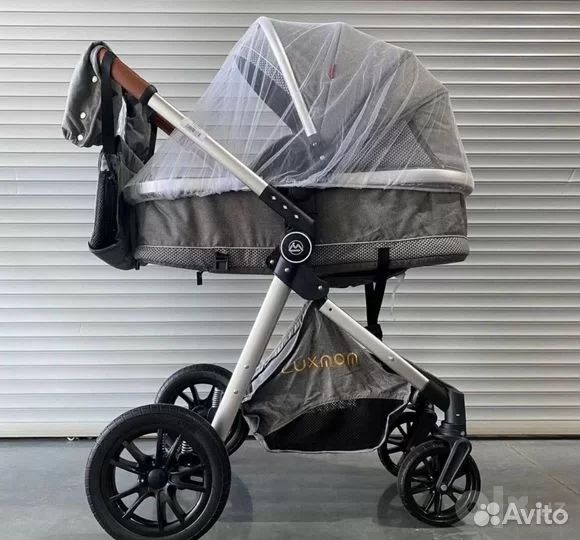 Продается Коляска Luxmom HGv9 серая 3 в 1 (б/у)