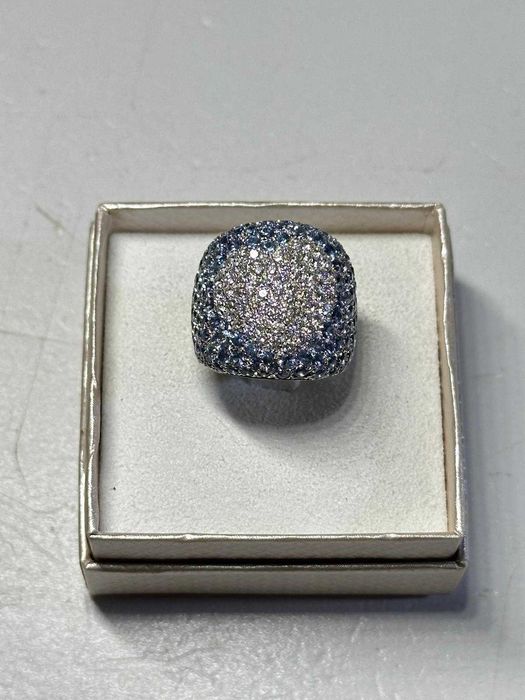 INEL AUR alb 18K + Diamante = 1.5CT + Safire = 5CT - 21g. - Pasquale Bruni !