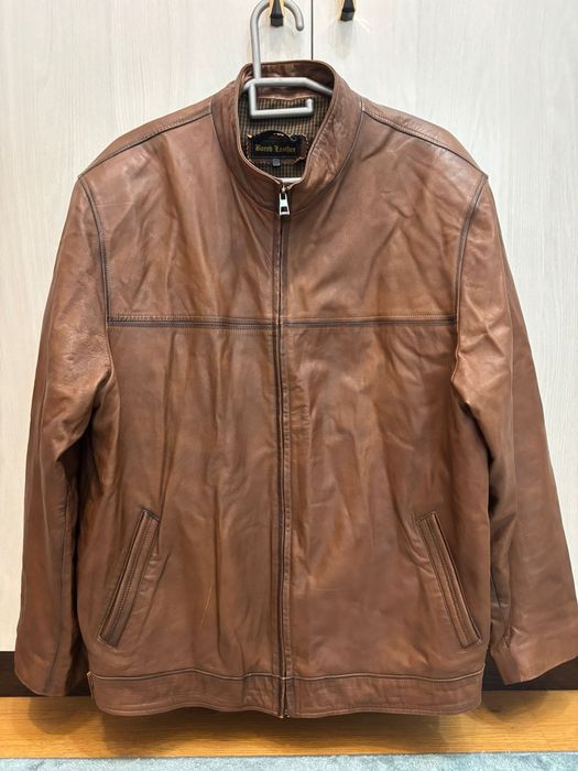Коричневая Кожаная куртка
