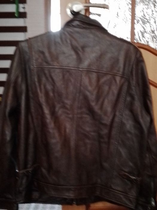 Кожаная винтажная куртка