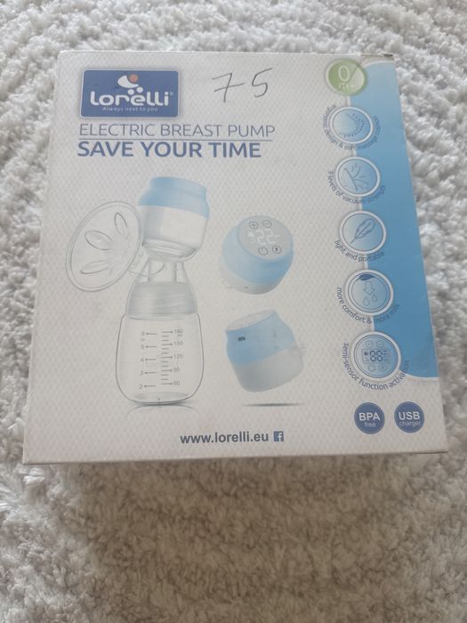Pompa de san electrica Lorelli Save Your Time, display LED, Albastru