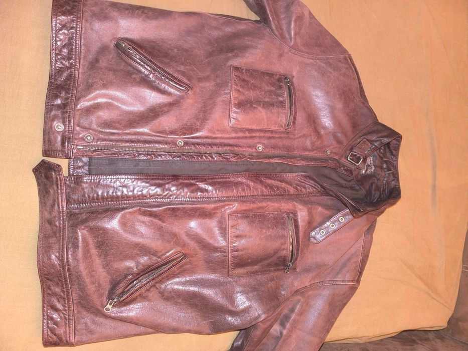Продавам мъжко кожено яке XXL, естествена кожа, много запазено