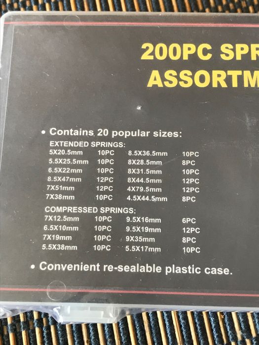 200 бр пружини пружина неразпечатан комплект