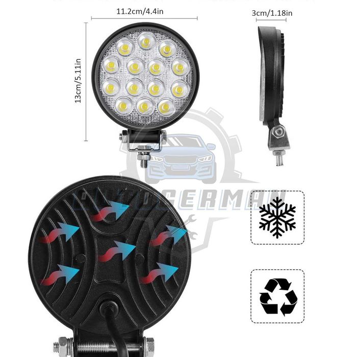 ЛЕД Прожектори 42W за off-road 4х4 атв SUV сафари джипове  мотоциклети