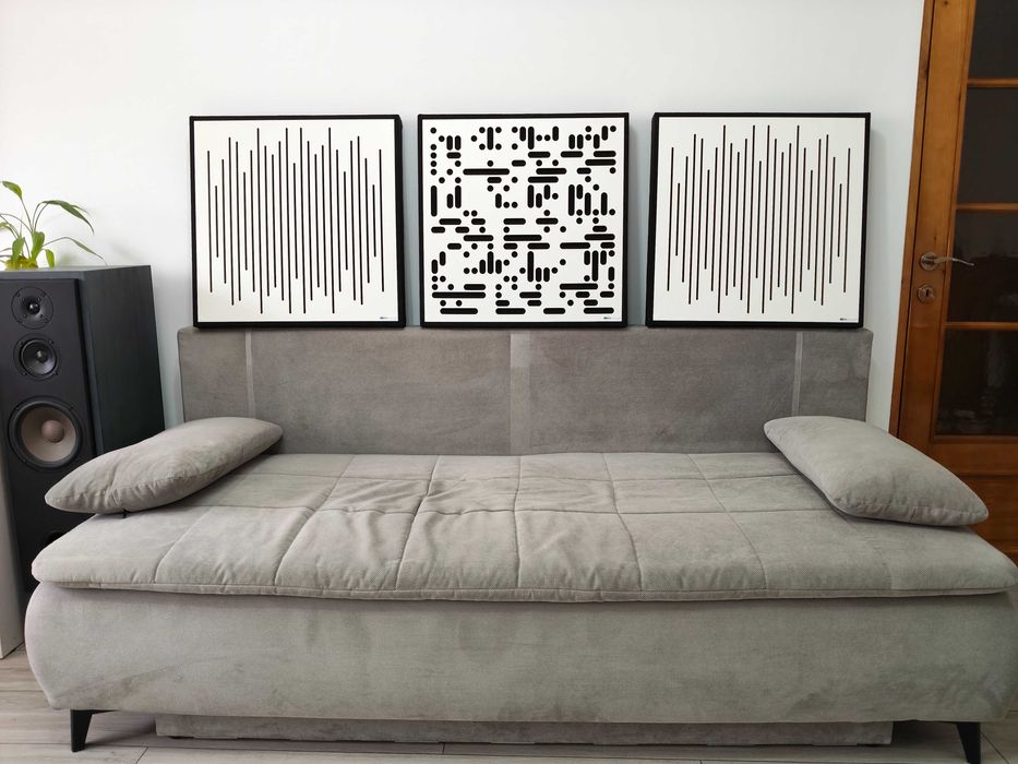 Panouri acustice premium GIK Acoustics Amplitude – noi, design modern – set 3 buc.