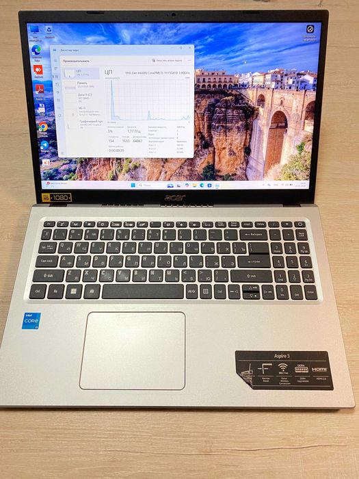 Noutbuk Acer Aspire 3 / Core i3-1115G4 / 12 GB / 256 GB / Intel® UHD