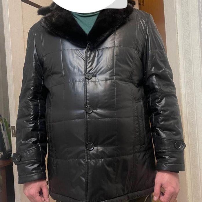 Продам пуховик норковый воротник  .