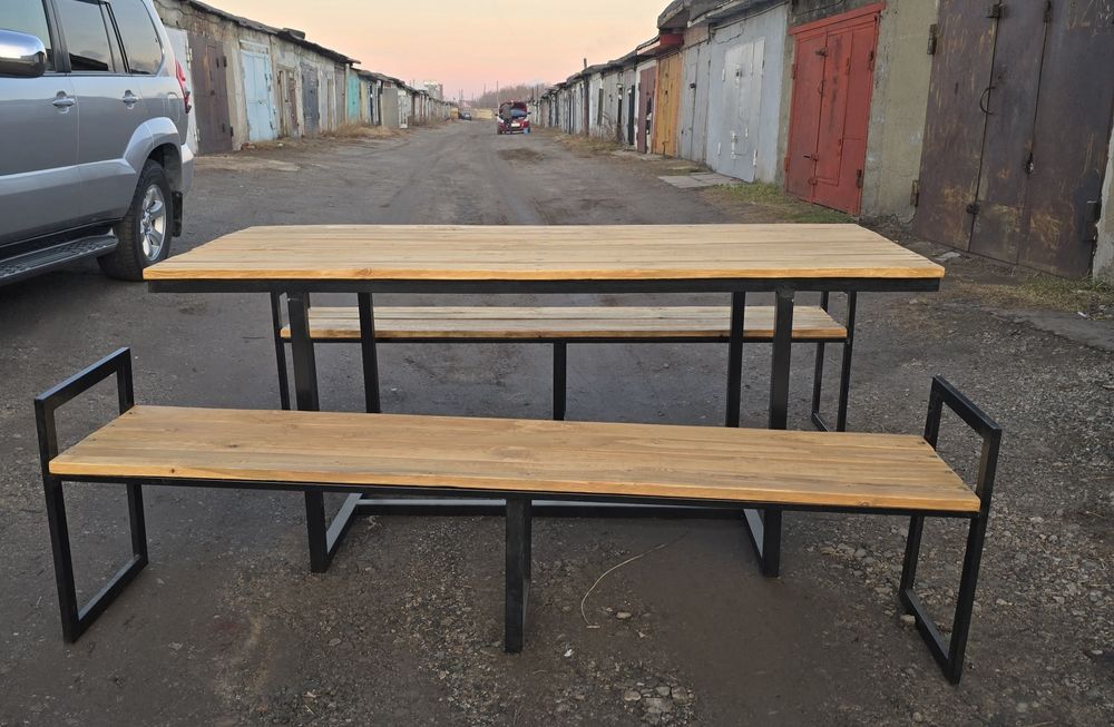 Стол + 2 скамейки