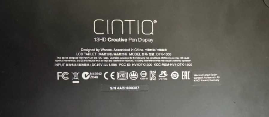 Wacom Cintiq 13HD Drawing Tablet