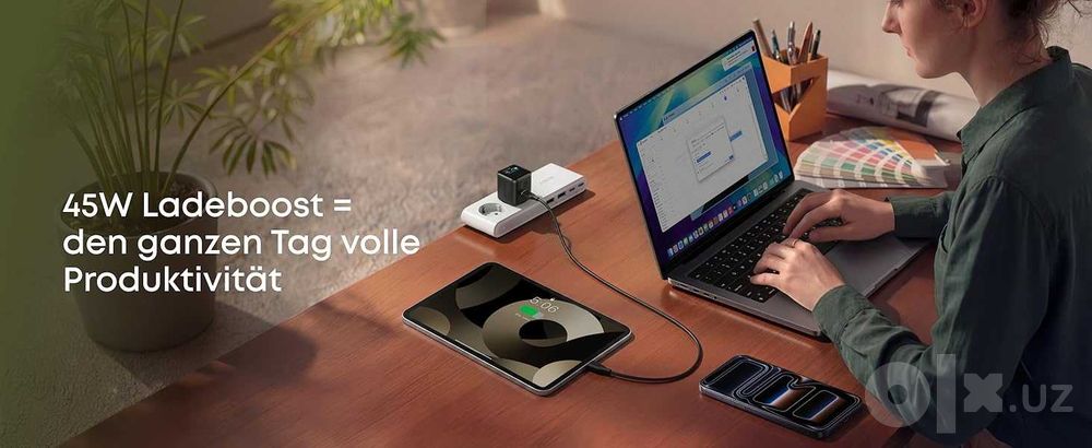 Зарядное устройство Anker Smart 45W USB C Charger with Display!