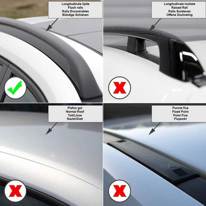 Bare transversale Menabo Tiger Silver prindere bare longitudinale