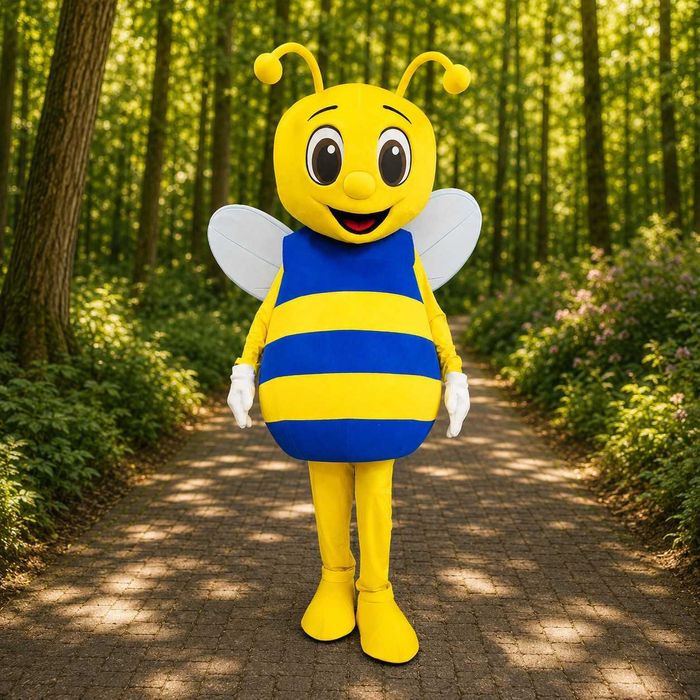 Costum Mascota Albina pentru Adulti, Mascota Profesionala Albinuta, Costum Mascota Handmade pentru Evenimente si Petreceri