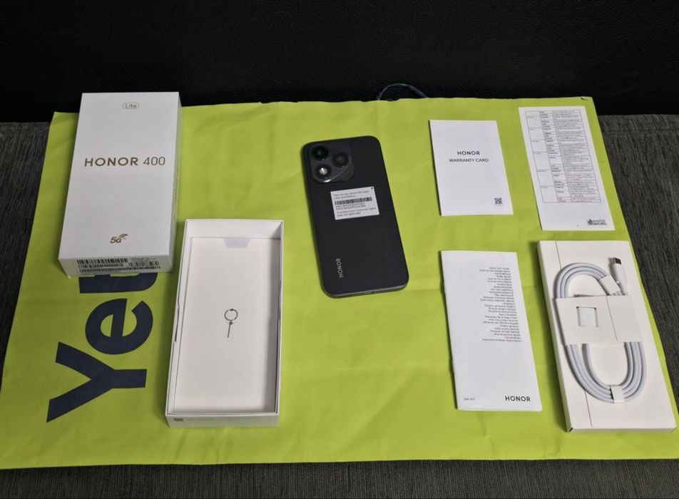 ЧИСТО НОВ 256GB Honor 400 LITE 5G Гаранция Yettel 2028г. Black | Черен
