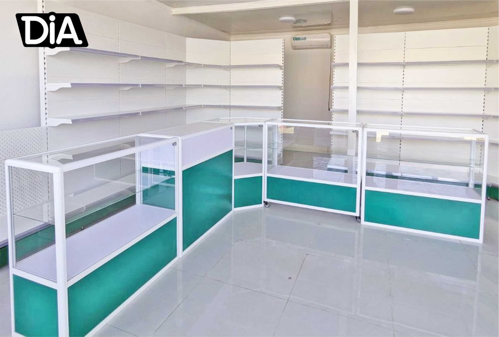 Прилавок витрина, стеклянная, metal oynaly vitrina va prilavkalar