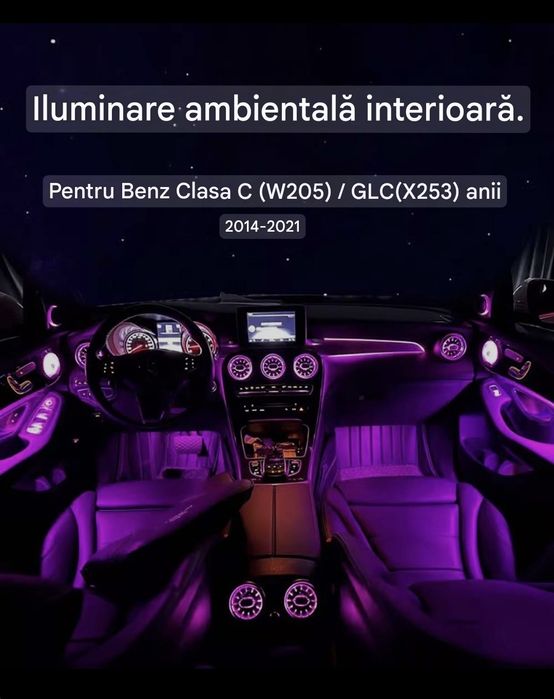 Lumini ambientale 31 in 1 dedicate Mercedes-Benz GLC X253 2014-2021