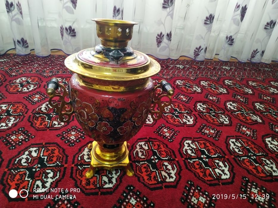 Антиквариат. Декоративный Тульский самовар 1989 год. Новый.