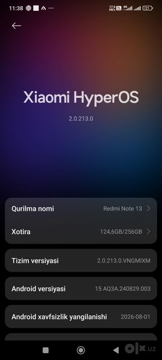 Redmi note 13 8/256