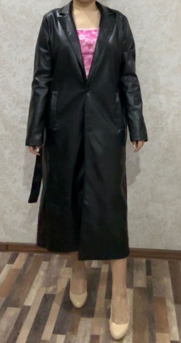 Кожаный тренч/плащ, ZARA