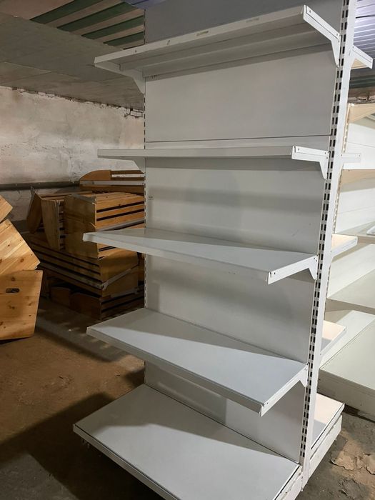 Стеллажи островные двусторонние б/у