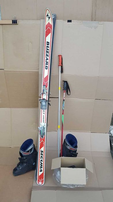 Schiuri Blizzard Secura 175 cm + clapari Tecnica + bete si accesorii
