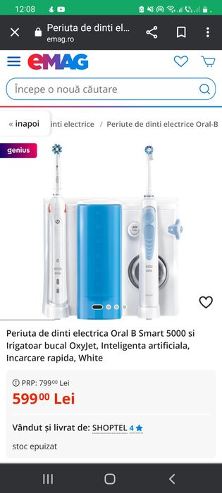 Irigator bucal si periuta de dinti oral-b