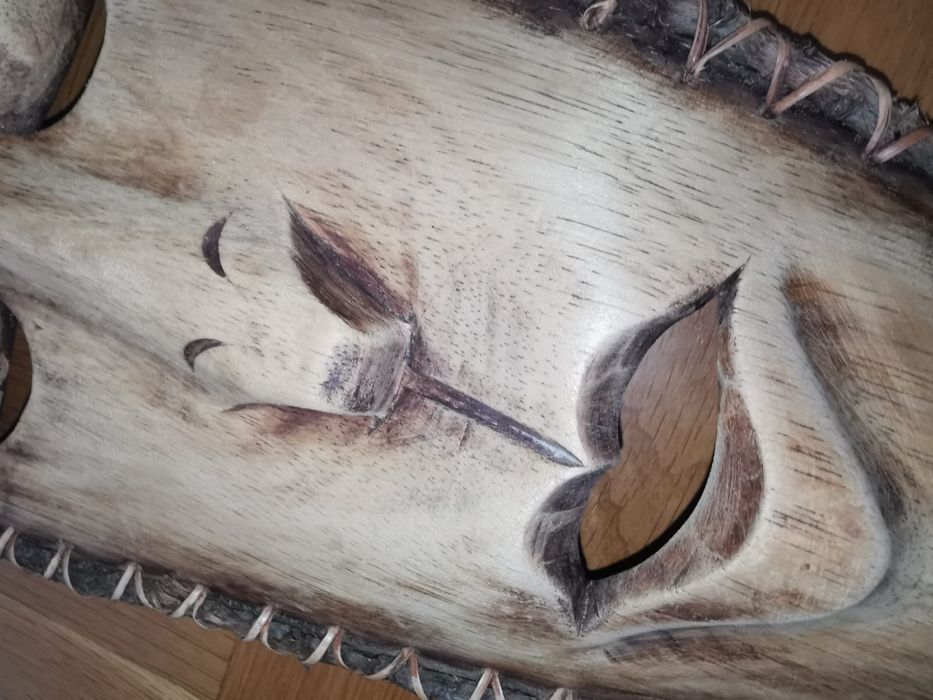 Маска африканска лице глава декор за стена етно арт трайбъл изкуство