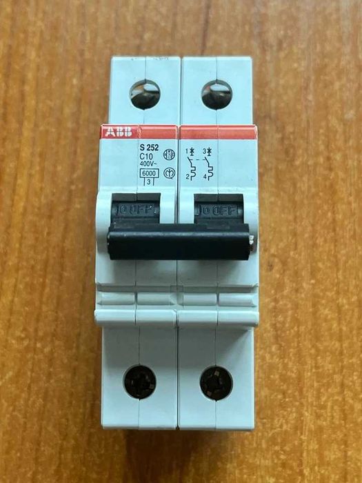 iguranță automată ABB S252-C10, 2P, 10A, curba C, 6kA, DIN