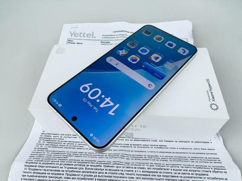 НОВ! Xiaomi 15 5G 256GB 12RAM White 100% Батерия! 3г. Гаранция!