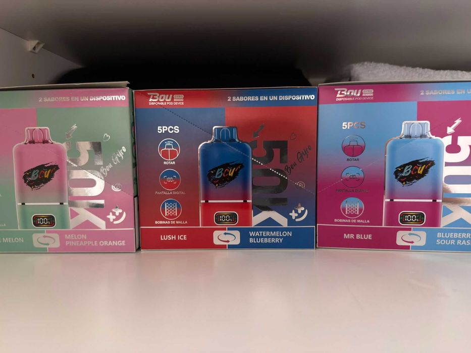 Vape Bou - 50.000 Fumuri - 2 Arome - Ecran LED RGB - Rotate & Change