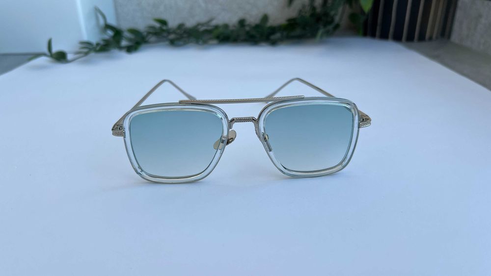 Ochelari de soare Dita Flight - Rama transparenta Lentile verzi