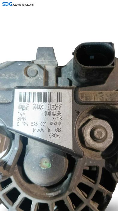 Alternator 14V 140A Volkswagen Tiguan 5N 1.9 2.0 TDI 2007 - 2015 Cod 06F903023F 0124525091 [M9753]