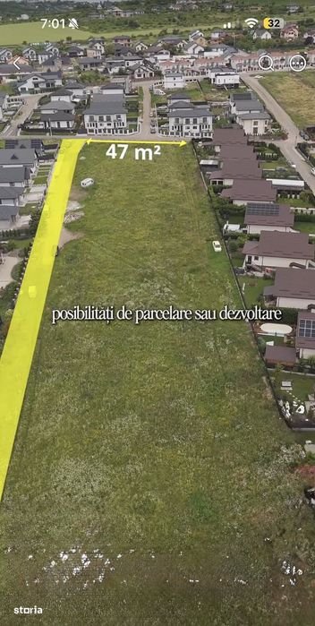 OPORTUNITATE RARĂ ÎN ZONĂ: Teren intravilan 14.250 mp, 95 €/mp