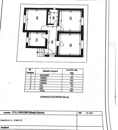 Casa individuala 4 camere 106 mp utili 450 teren liber Selimbar