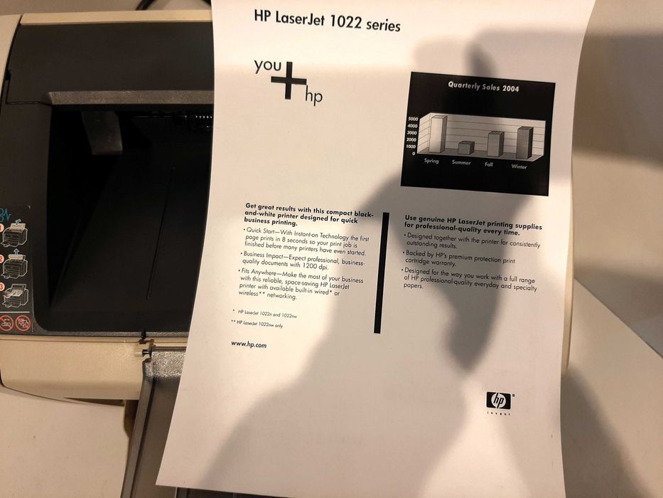 Принтер лазерный HP LaserJet 1022, ч/б, A4