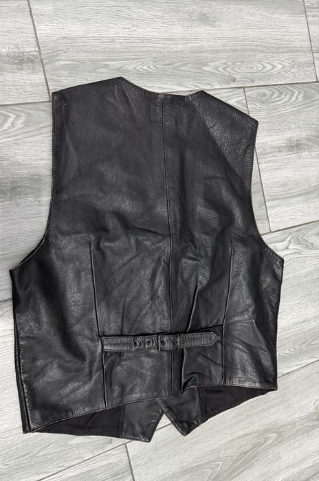 Vestă moto din piele