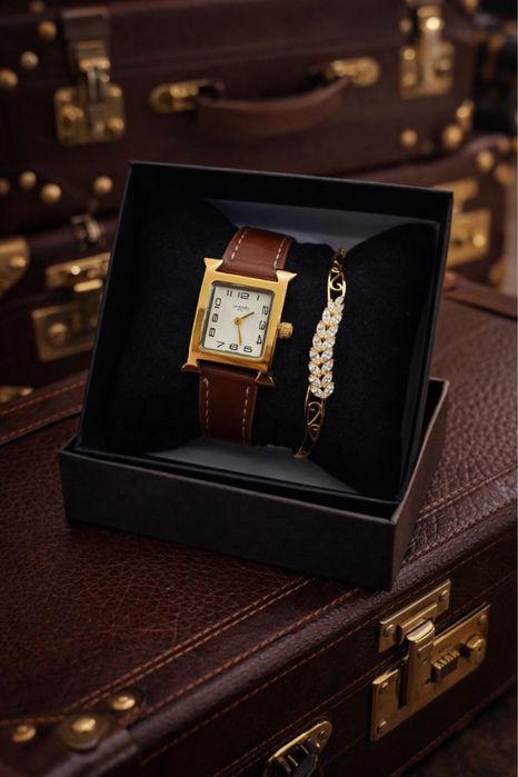 Женские часы Hermes с браслетом Xuping в подарок