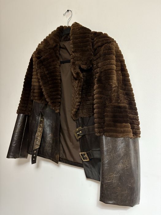 Geaca de piele si blana naturala
