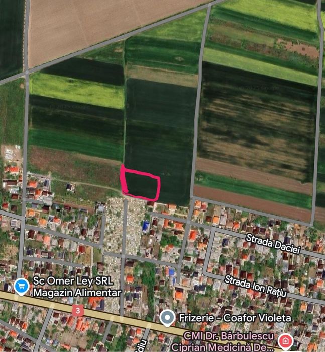 Vând teren intravilan 2500 de metri, Valu lui Traian pe partea dreaptă