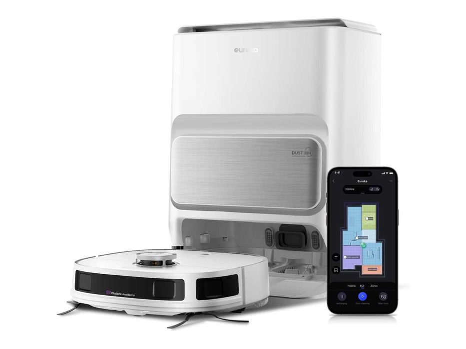 Робот прахосмукачка Eureka J12 Ultra (Бяла) LDS LiDAR навигация 5000Pa