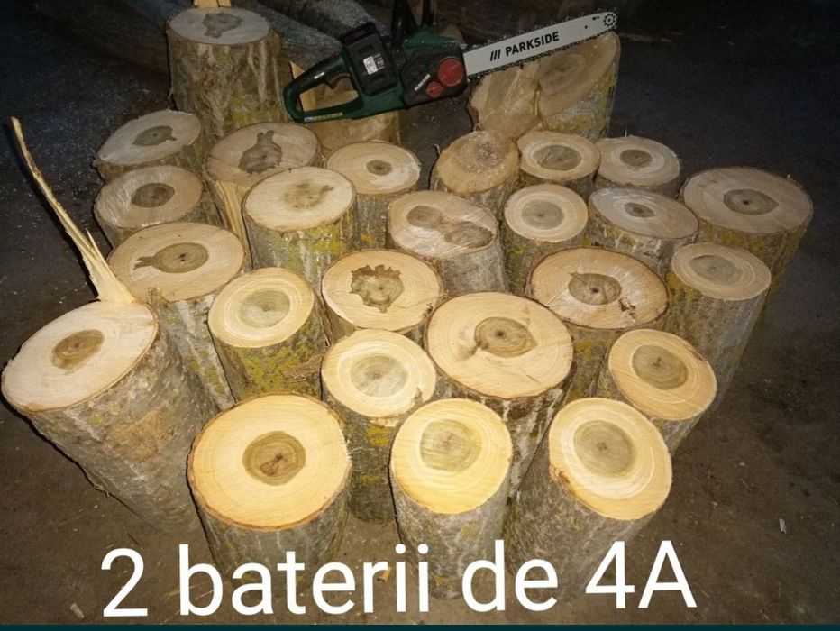 Parkside drujba electrica 40V cu baterie de 20V 4A 8A fierastrau lant